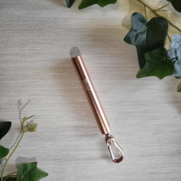 Rose Gold Retractable Metal Straw